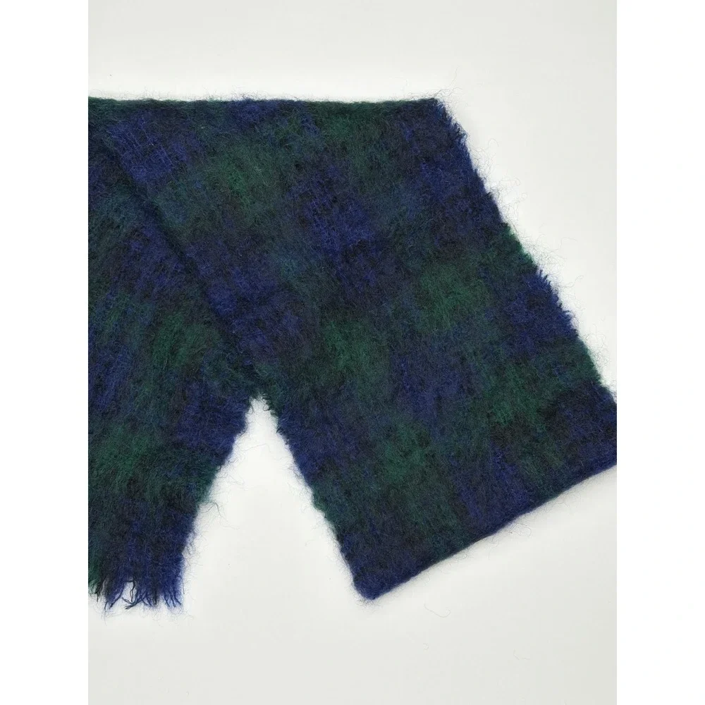 Edinburgh Old Town Weaving‎ Co Black Watch Tartan Mohair Wool Scarf